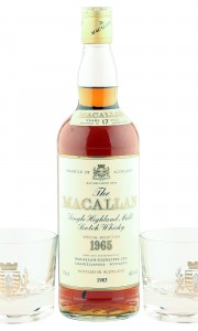 Macallan 1965 17 Year Old, Rare UK Edition with Glassware