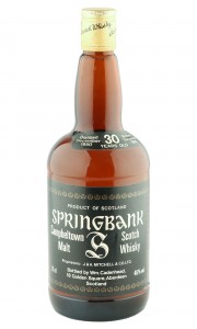 Springbank 1950 30 Year Old Cadenhead's 1980 Bottling