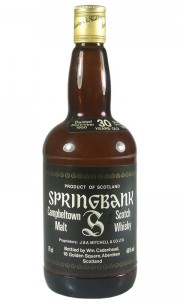 Springbank 1950 30 Year Old Cadenhead's 1980 Bottling