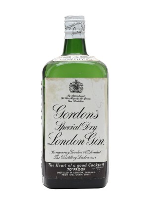 Gordon's London Dry Gin/ Bottled 1950s / Spring Cap