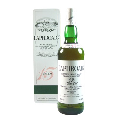 Laphroaig 15 Year Old Islay Malt, UK Edition with Tin