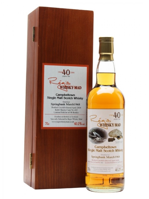 Springbank 1968 40 Year Old Regis Whisky Mad