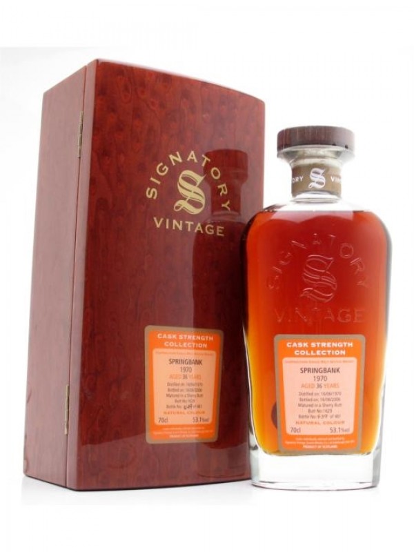 Springbank 1970 36 Year Old Sherry Butt Signatory